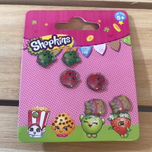 Shopkins Accessories Shopkins Girls Earrings 3 Pairs Apple Blossom Poshmark